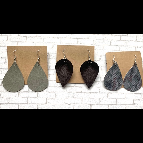 Dangle Teardrop Earrings (Lot of 3) New - Picture 3 of 3